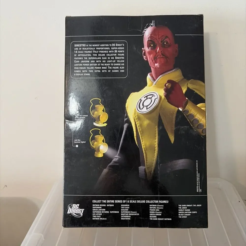 Vintage DC Direct Sinestro 1:6 Scale Deluxe Action Figure NIB
